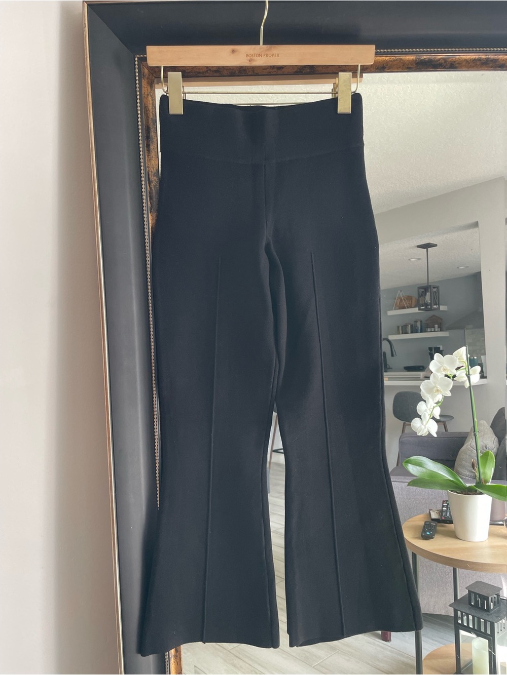 J.Crew Women’s XS Black High Rise Flare Stretch Ponte Pants - Picture 2 of 6